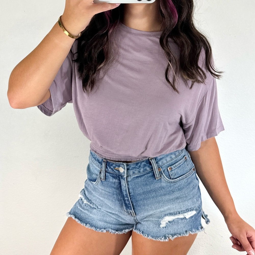 Dusty purple crop top